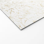 Elegant simple modern faux gold white floral Welcome Mat Gallery Image 2