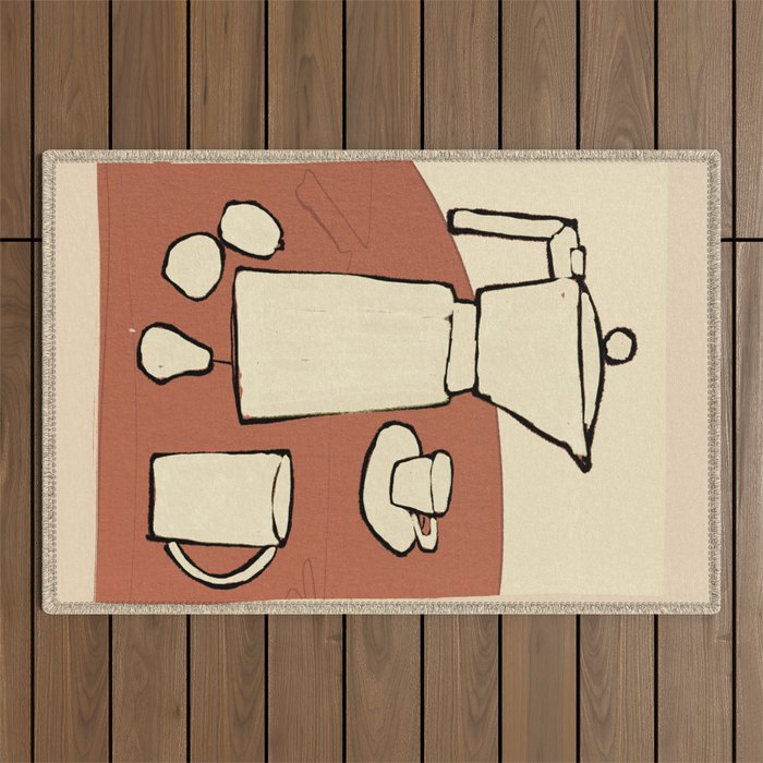 Coffee Time Outdoor Rug Gallery Image 1