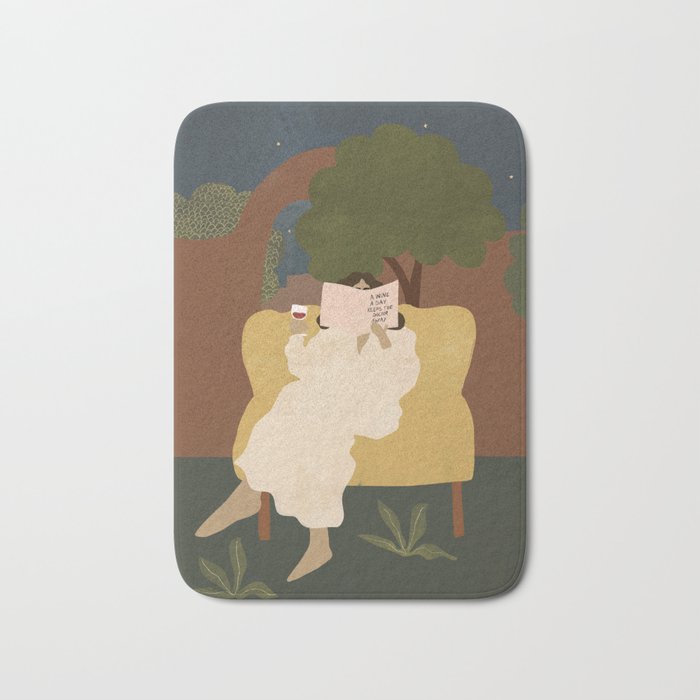 A wine a day keeps the doctor away Bath Mat Gallery Image 1