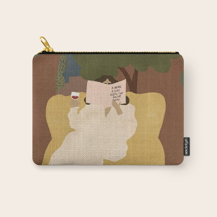 A wine a day keeps the doctor away Carry All Pouch Gallery Image 1