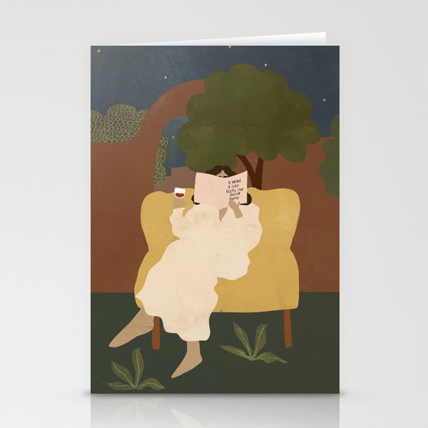 A wine a day keeps the doctor away Stationery Card Gallery Image 2