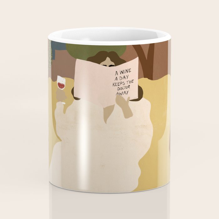 A wine a day keeps the doctor away Coffee Mug Gallery Image 4