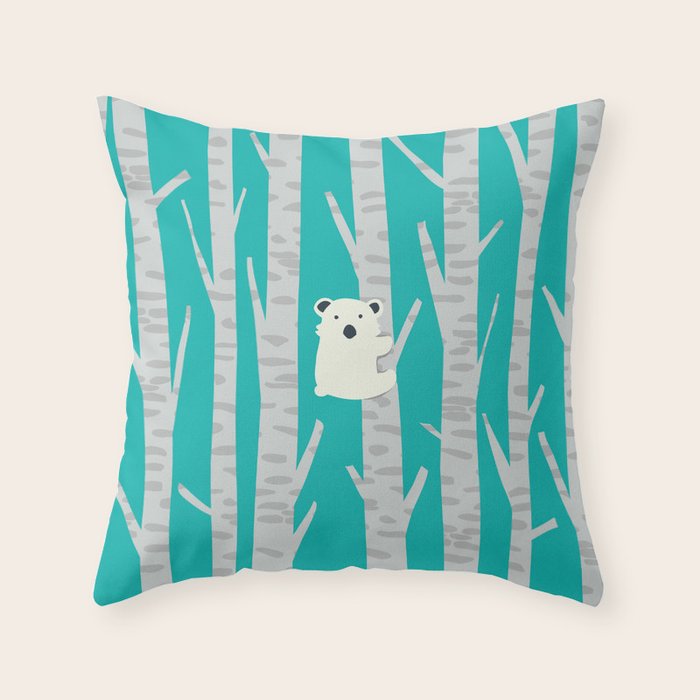 Lonesome Koala Throw Pillow Gallery Image 6
