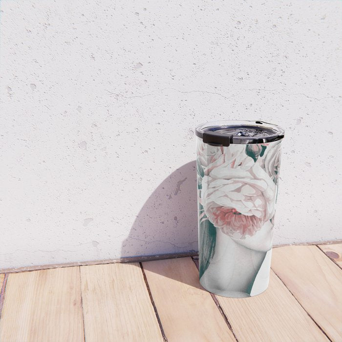 WOMAN WITH FLOWERS 11 Travel Mug Gallery Image 4