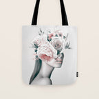WOMAN WITH FLOWERS 11 Tote Bag Gallery Image 1