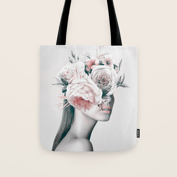 WOMAN WITH FLOWERS 11 Tote Bag Gallery Image 1