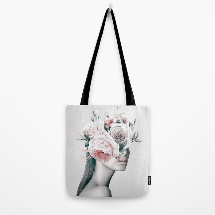 WOMAN WITH FLOWERS 11 Tote Bag Gallery Image 2