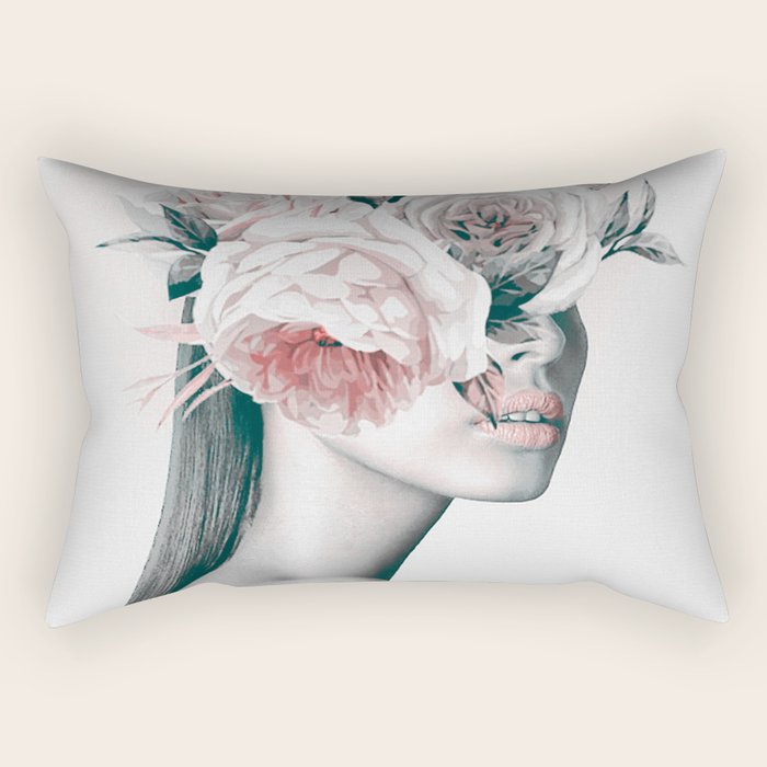 WOMAN WITH FLOWERS 11 Rectangular Pillow Gallery Image 1