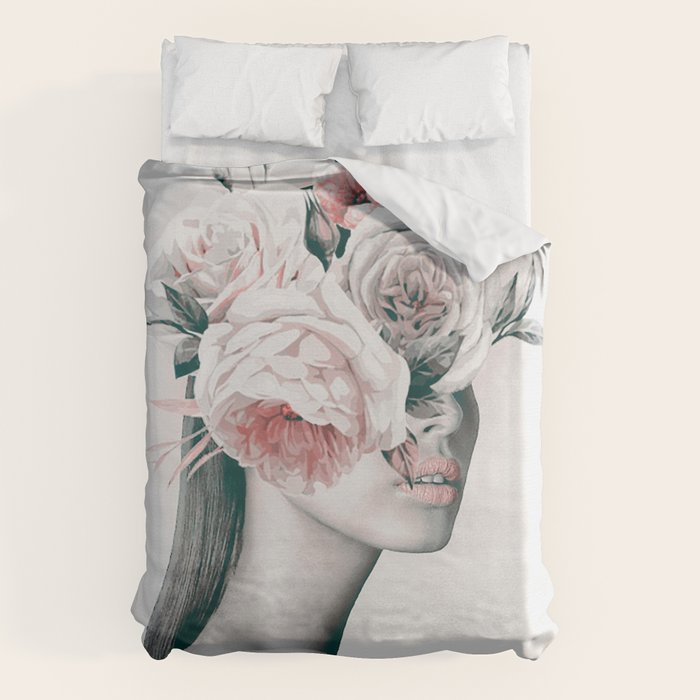 WOMAN WITH FLOWERS 11 Duvet Cover Gallery Image 6