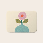 Modern Floral - Green Vase  Bath Mat Gallery Image 1