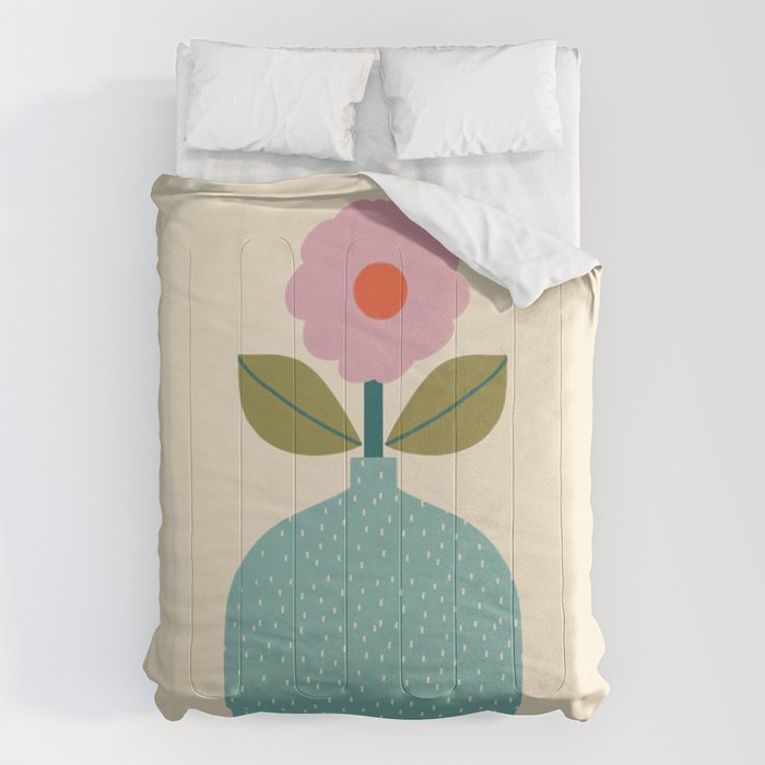 Modern Floral - Green Vase  Comforter Gallery Image 1