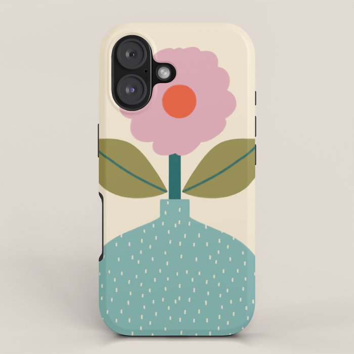 Modern Floral - Green Vase  iPhone Case Gallery Image 1