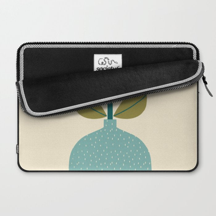 Modern Floral - Green Vase  Laptop Sleeve Gallery Image 2