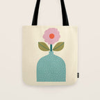 Modern Floral - Green Vase  Tote Bag Gallery Image 1