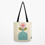 Modern Floral - Green Vase  Tote Bag Gallery Image 2