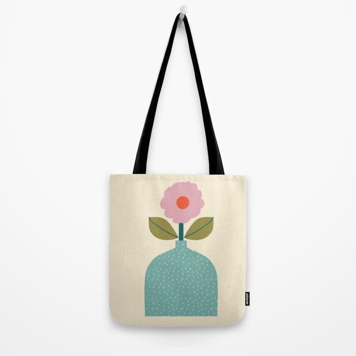 Modern Floral - Green Vase  Tote Bag Gallery Image 2