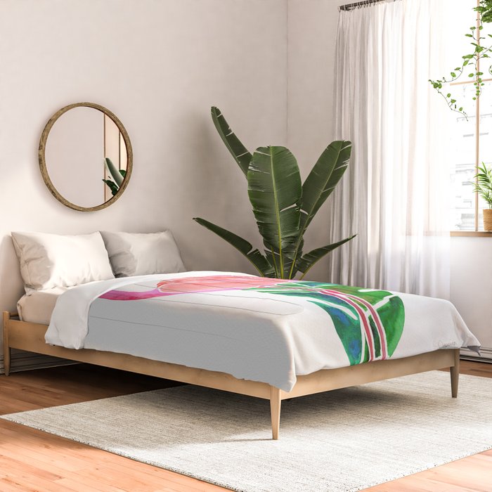 Flamingo and Banana Leaf Comforter Gallery Image 2