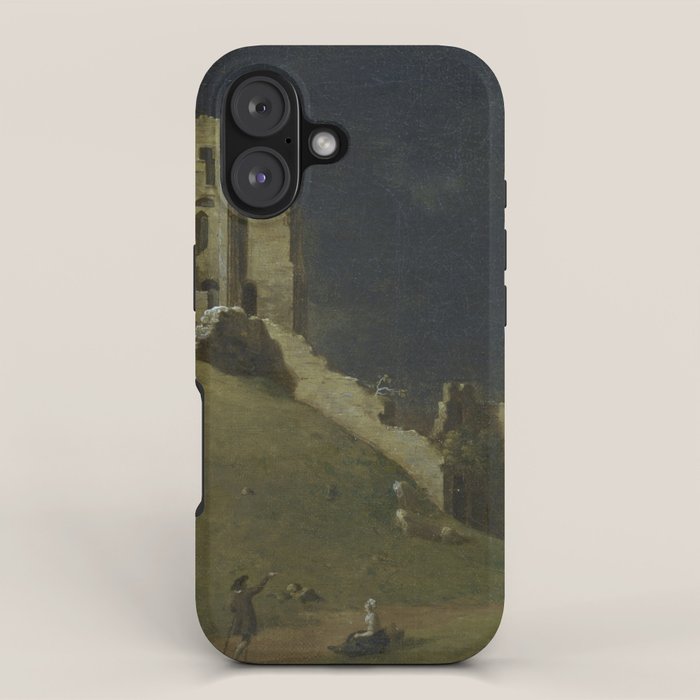 Corfe Castle, Dorset by John Inigo Richards Antique Oil Painting  iPhone Case Gallery Image 1