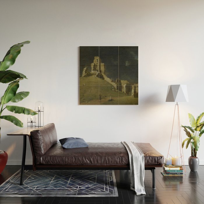 Corfe Castle, Dorset by John Inigo Richards Antique Oil Painting  Wood Wall Art Gallery Image 2