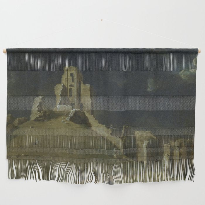 Corfe Castle, Dorset by John Inigo Richards Antique Oil Painting  Wall Hanging Gallery Image 1