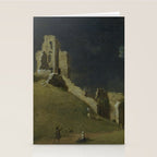 Corfe Castle, Dorset by John Inigo Richards Antique Oil Painting  Stationery Card Gallery Image 2