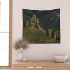 Corfe Castle, Dorset by John Inigo Richards Antique Oil Painting  Wall Tapestry Gallery Image 2