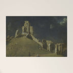 Corfe Castle, Dorset by John Inigo Richards Antique Oil Painting  Welcome Mat Gallery Image 1