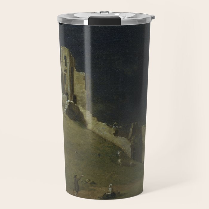 Corfe Castle, Dorset by John Inigo Richards Antique Oil Painting  Travel Mug Gallery Image 1