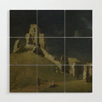 Corfe Castle, Dorset by John Inigo Richards Antique Oil Painting  Wood Wall Art Gallery Image 1