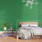 Christmas snowflake vector with simple modern white stitches on green background pattern Wallpaper Gallery Image 3