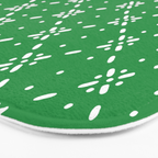 Christmas snowflake vector with simple modern white stitches on green background pattern Bath Mat Gallery Image 3