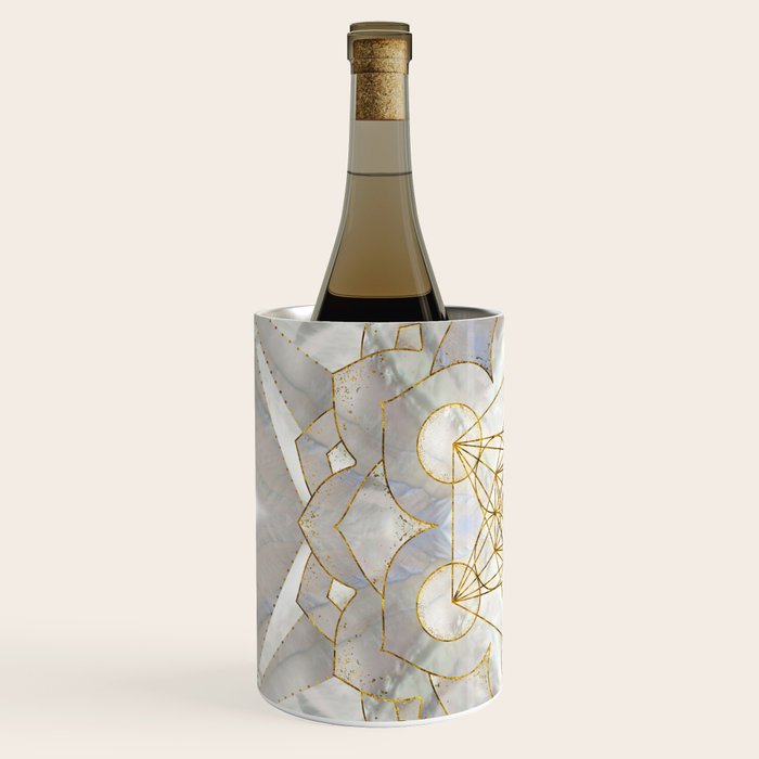 Metatron's Cube in lotus Sacred Geometry  Wine Chiller Gallery Image 2