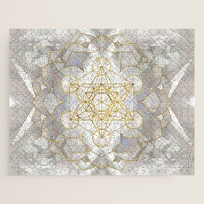 Metatron's Cube in lotus Sacred Geometry  Jigsaw Puzzle Gallery Image 1