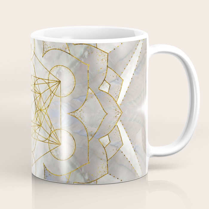 Metatron's Cube in lotus Sacred Geometry  Coffee Mug Gallery Image 1