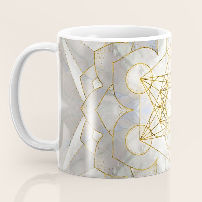 Metatron's Cube in lotus Sacred Geometry  Coffee Mug Gallery Image 3