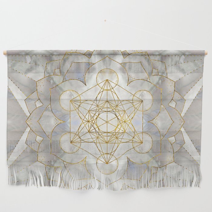 Metatron's Cube in lotus Sacred Geometry  Wall Hanging Gallery Image 1