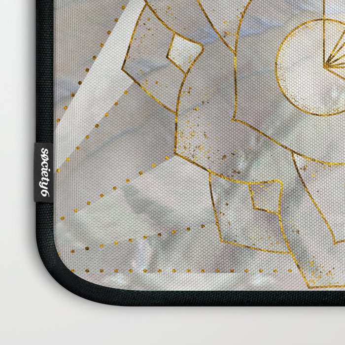 Metatron's Cube in lotus Sacred Geometry  Laptop Sleeve Gallery Image 3