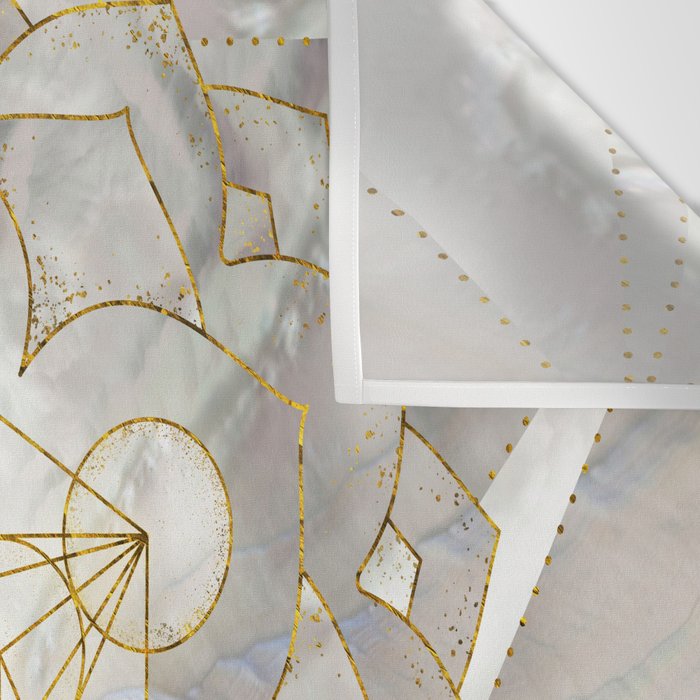 Metatron's Cube in lotus Sacred Geometry  Wall Tapestry Gallery Image 3