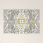 Metatron's Cube in lotus Sacred Geometry  Welcome Mat Gallery Image 1