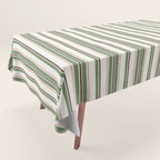 Daybed Stripe Ivory Green Multi Tablecloth Gallery Image 1