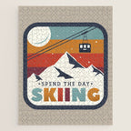 Spend The Day Skiing-Ski Badge Jigsaw Puzzle Gallery Image 1