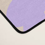 Bold Floral Toss Lavender Purple, Tangerine Orange, Cream Ivory, Playful Home Decor Desk Mat Gallery Image 4