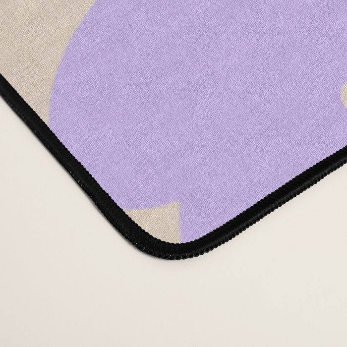 Bold Floral Toss Lavender Purple, Tangerine Orange, Cream Ivory, Playful Home Decor Desk Mat Gallery Image 4