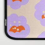 Bold Floral Toss Lavender Purple, Tangerine Orange, Cream Ivory, Playful Home Decor Laptop Sleeve Gallery Image 3