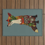 fox love Outdoor Rug Gallery Image 1