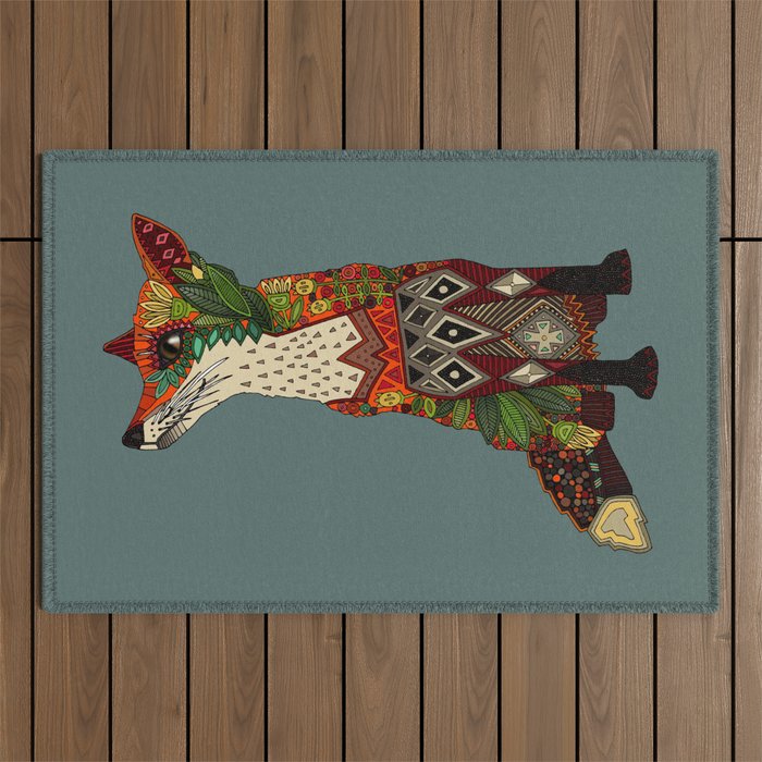fox love Outdoor Rug Gallery Image 1