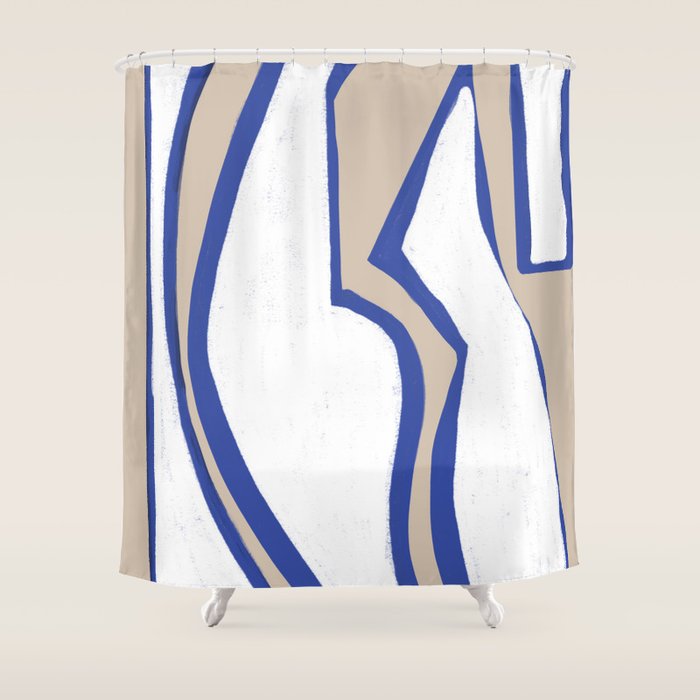Contemporary Shape Objects Shower Curtain Gallery Image 1