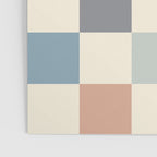 Blue & Beige Neutral Checker Poster Gallery Image 3