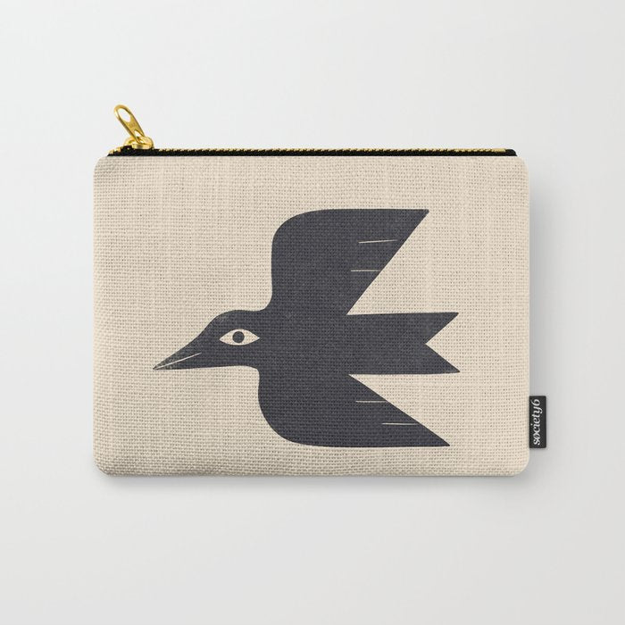 Minimal Blackbird No. 1 Carry All Pouch Gallery Image 1