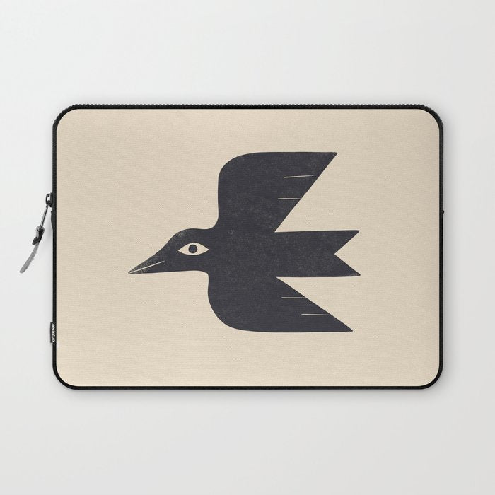 Minimal Blackbird No. 1 Laptop Sleeve Gallery Image 1
